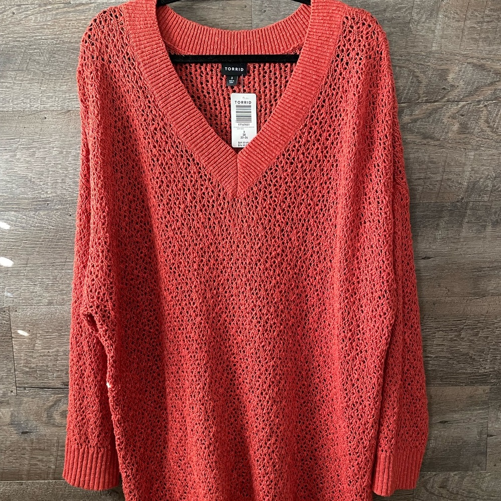 NWT Torrid Open Knit Sweater size 3